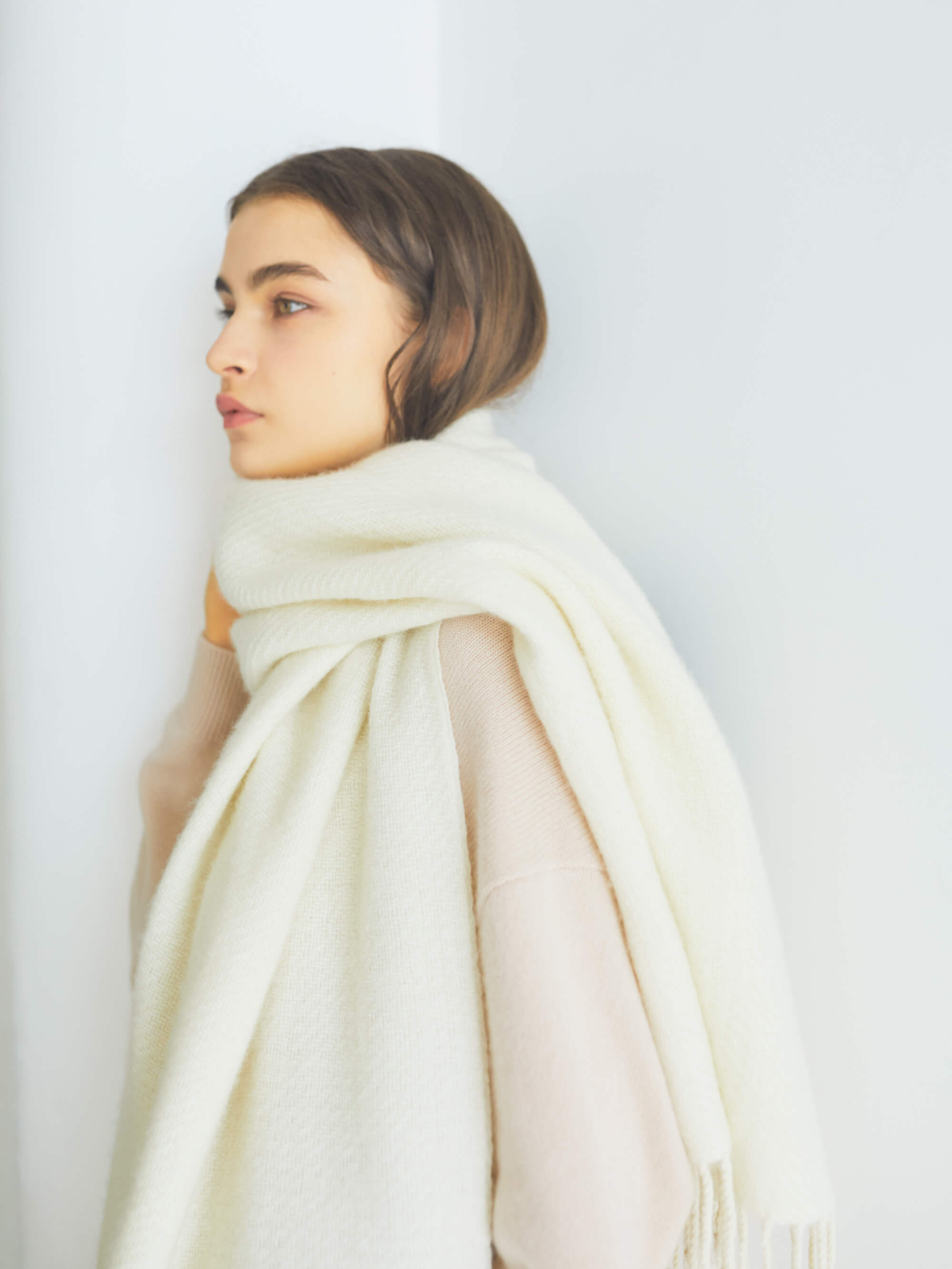 カシミヤロングストール ホワイト ブランド 人気 レディース メンズ 最高級 カシミア100 厚手 人気 大判カシミヤストール