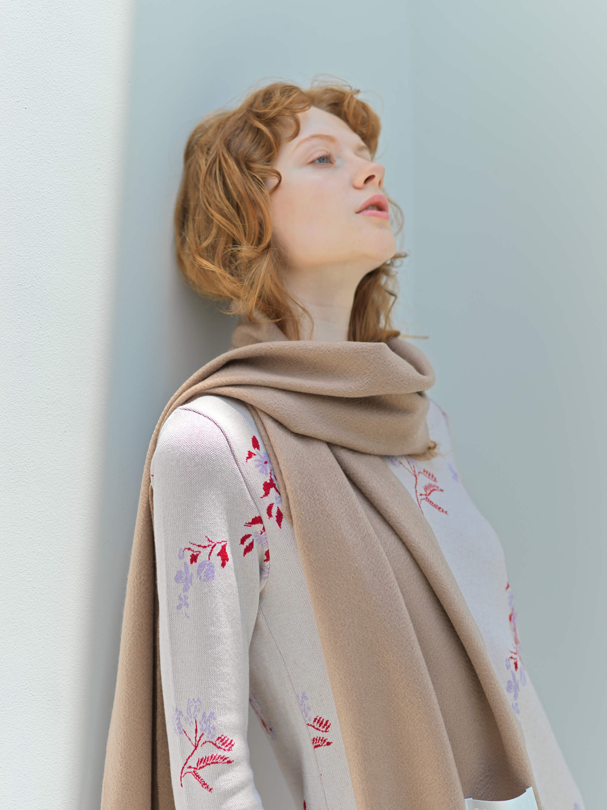 Cashmere scarf Fawn カシミヤマフラー フォーン | EDWARD BROWN