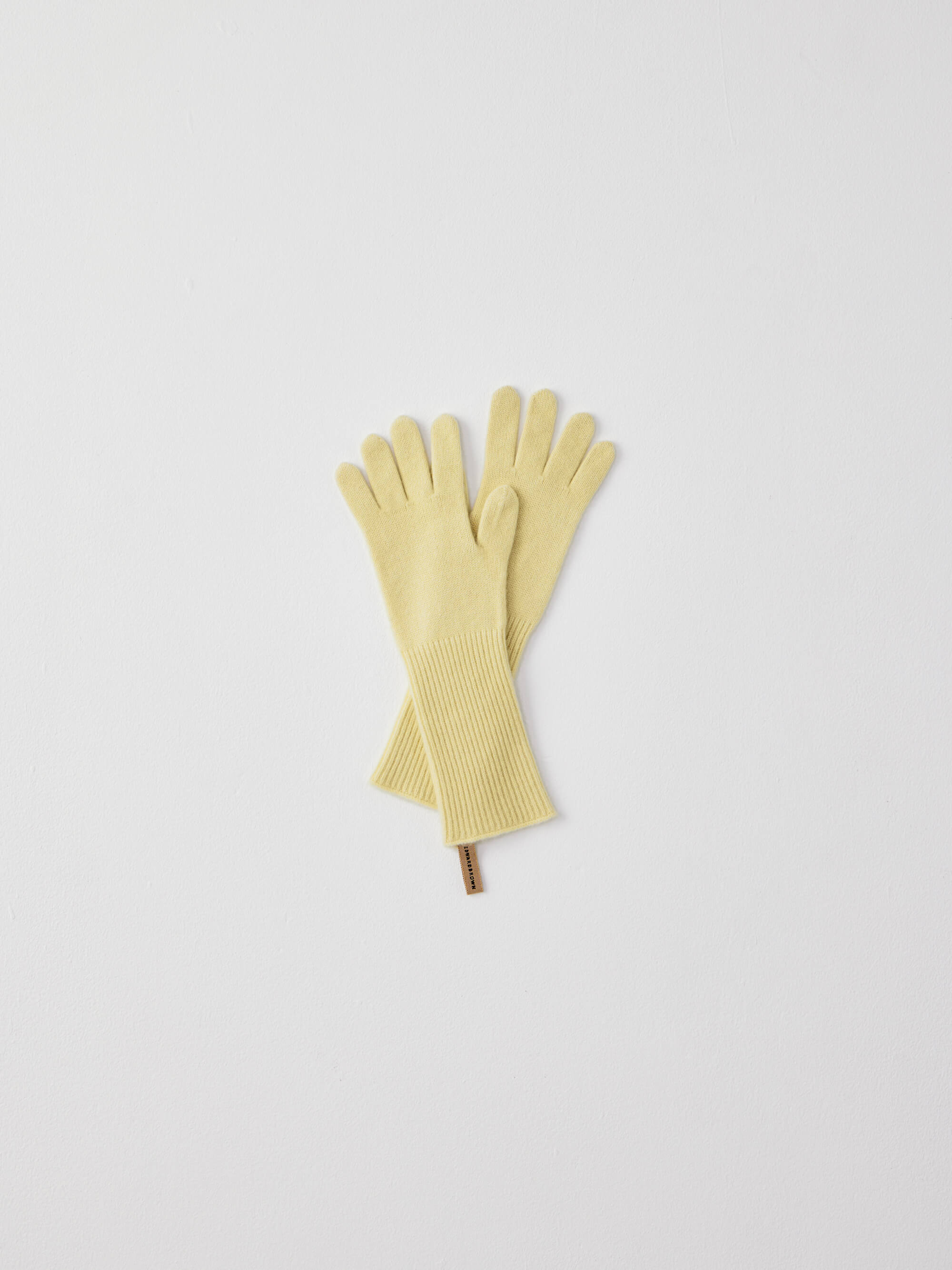 Pure cashmere gloves Light yellow