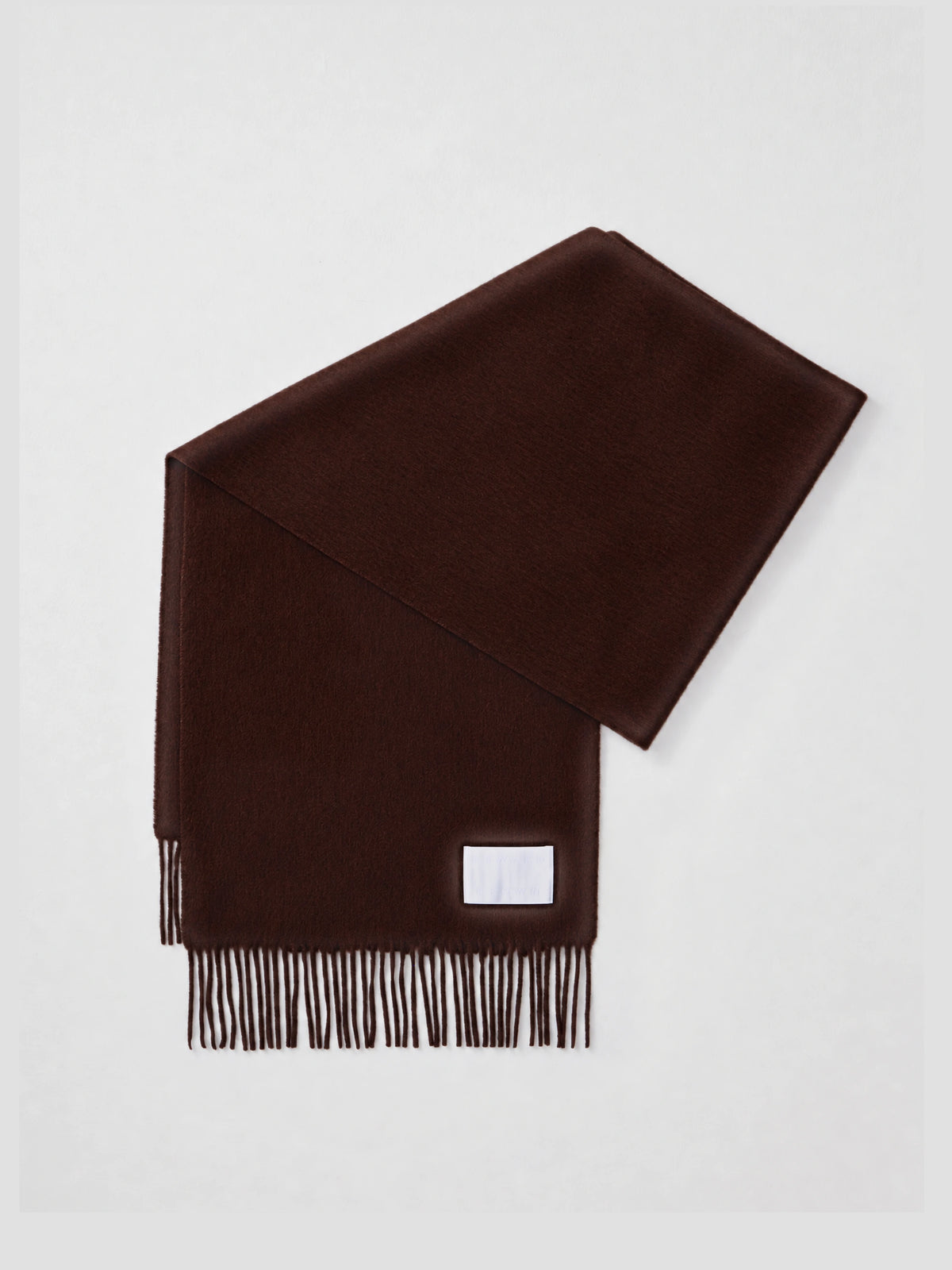 Cashmere muffler dark brown DARK BROWN